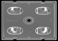 Lente asimétrica del módulo de la reflexión interna del total de la lente de la luz de calle del LED
