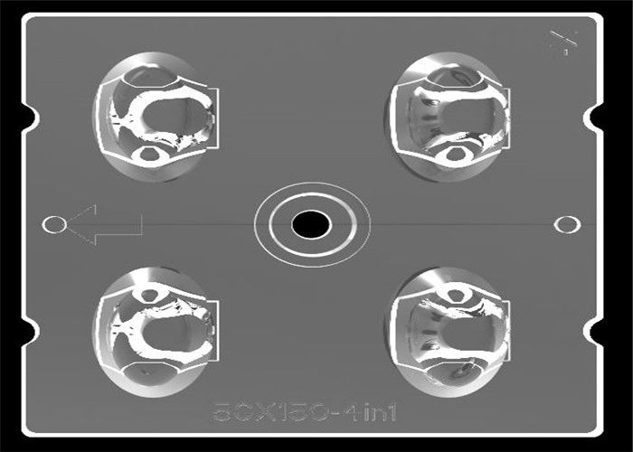 Lente asimétrica del módulo de la reflexión interna del total de la lente de la luz de calle del LED