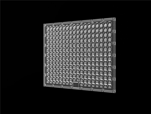material asimétrico de la PC de la lente de las luces del estadio de 500W IP66 LED con diseño superficial geométrico