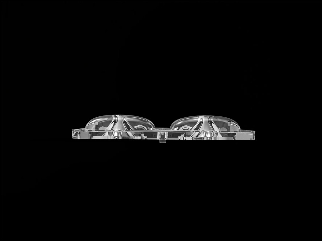 50*50mm 55*152 grados/tipo2-VS 4 en 1 lente de luz LED material de PC para módulo de luz de calle LED SMD3535/5050LED