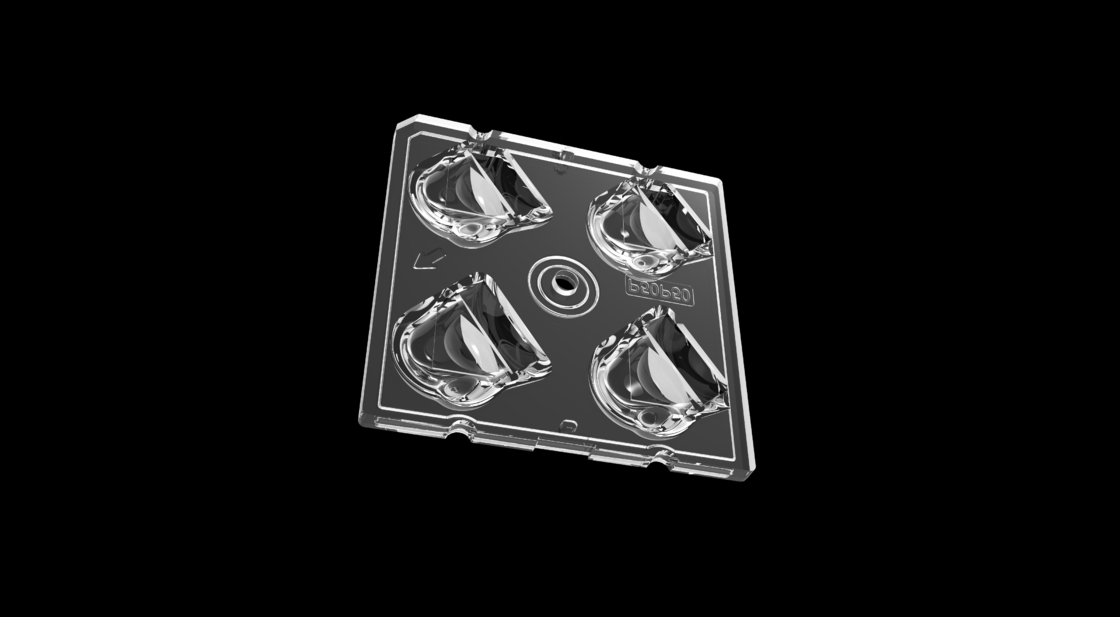 Módulo de luz de calle LED de alta transmisión de 50 * 50 mm con 4IN1 tipo de lente de polarización de 50 grados y chips LED SMD5050