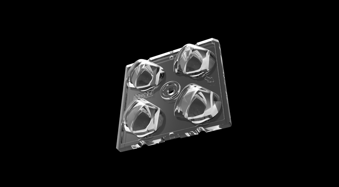 Módulo de luz de calle LED de alta transmisión de 50 * 50 mm con 4IN1 tipo de lente de polarización de 50 grados y chips LED SMD5050