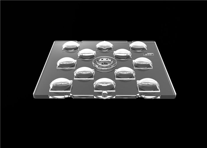 12 en 1 lente del microprocesador de PMMA LED, lente multi del ángulo de haz 60° LED para la iluminación al aire libre de la inundación