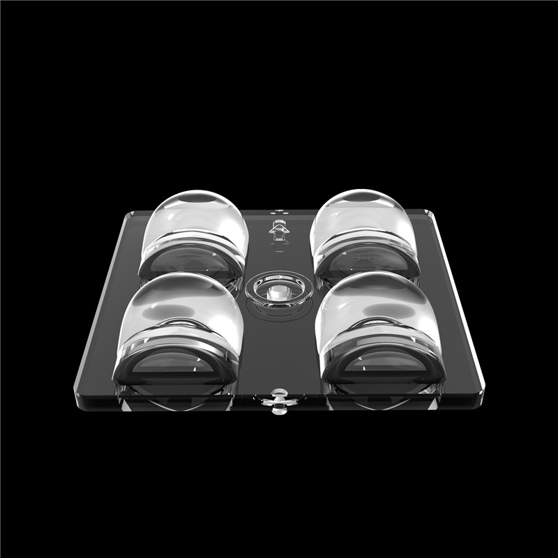 Polarizado 60 grados 2*2 Multi-lente de alta transmisión 50*50mm para iluminación de estadios de pista y campo LED
