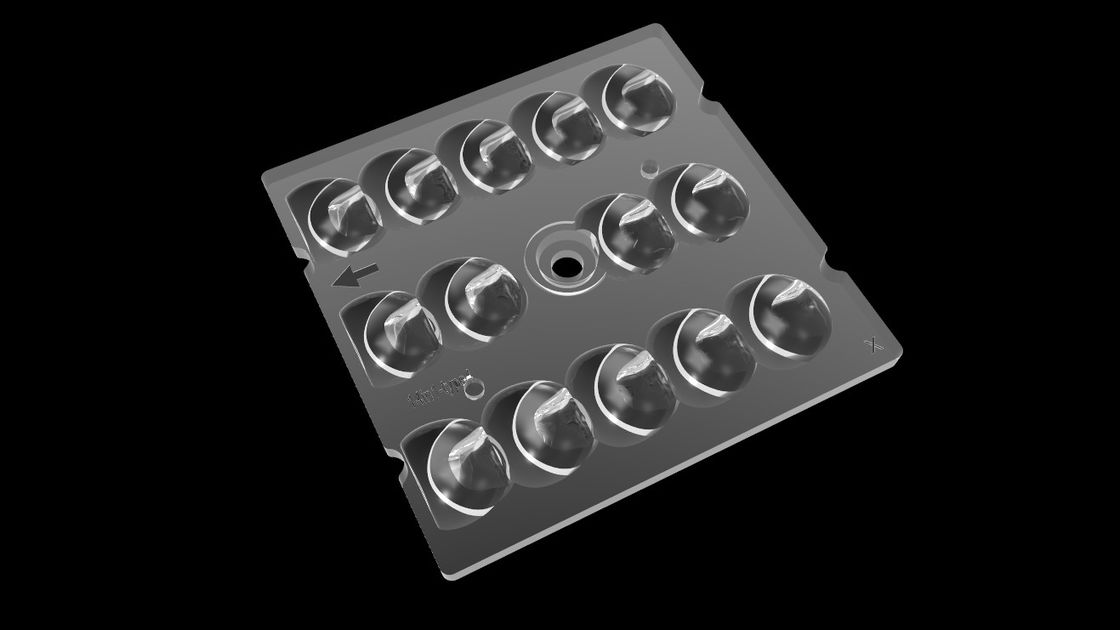 La lente 14 del cuadrado LED de PHILIPS SMD3030 en 1, observa la lente de protección de SMD LED para el alumbrado público del LED